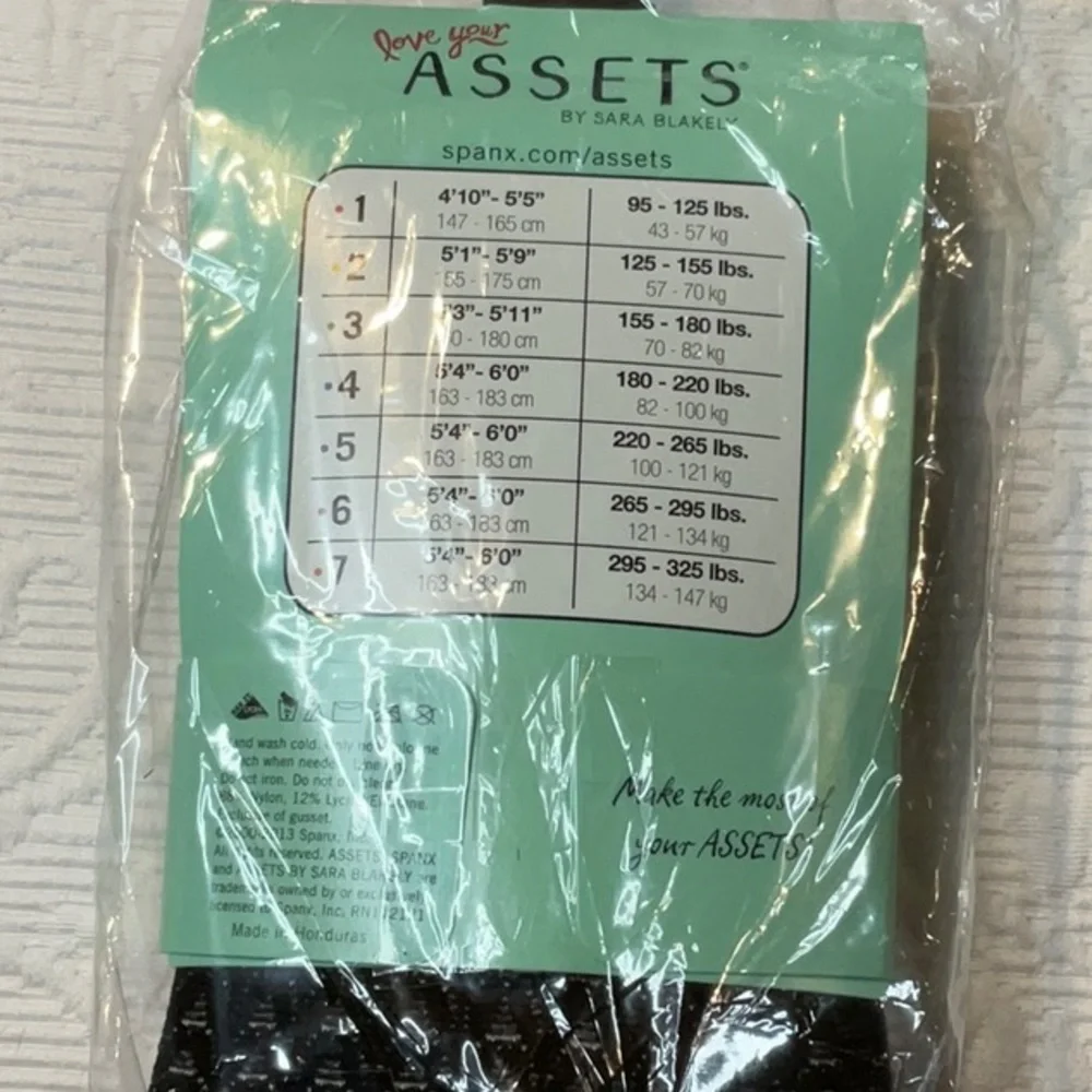 SPANX Love Your Assets Black Shaping Tights Wishbone. 2 pairs per purchase